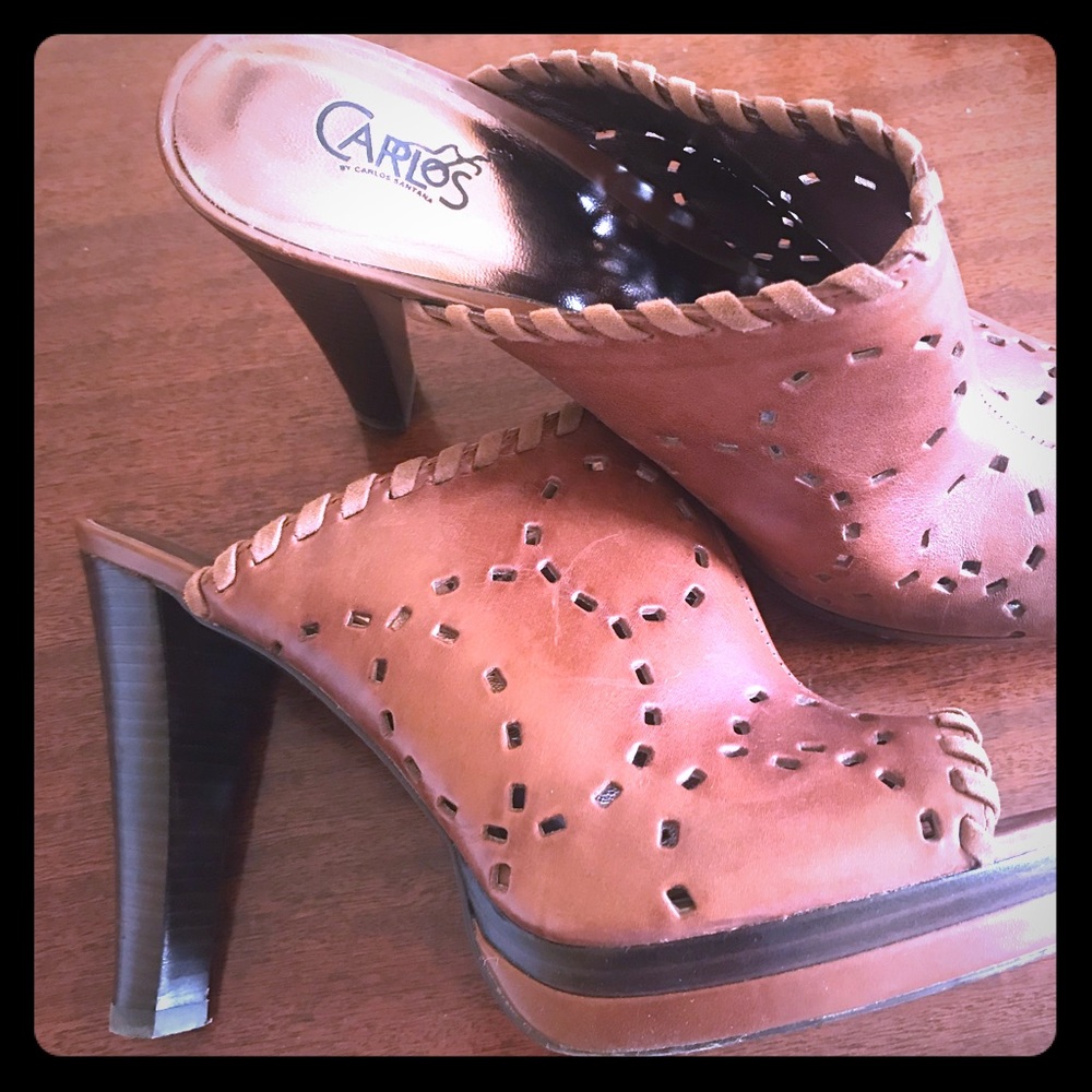 Carlos Santana leather heels